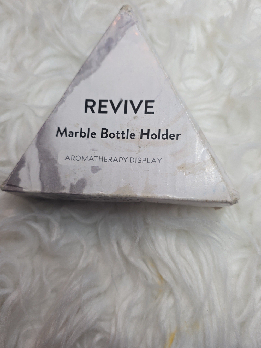 Marbled Resin Bottle Holder - White and Gold - Picture 7 of 7